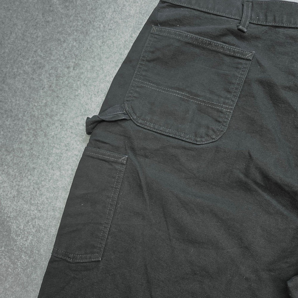 Carhartt Pants Mens 44x29 Black Carpenter Canvas Workwear Pockets Big Tall - Picture 16 of 16